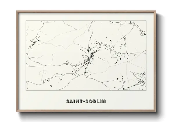 Une affiche de carte sur Saint-Sorlin