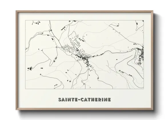 Une affiche de carte sur Sainte-Catherine