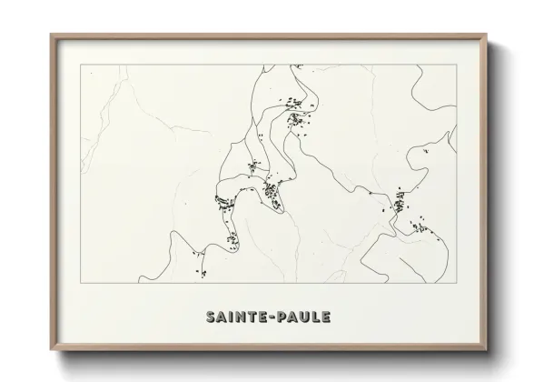 Une affiche de carte sur Sainte-Paule