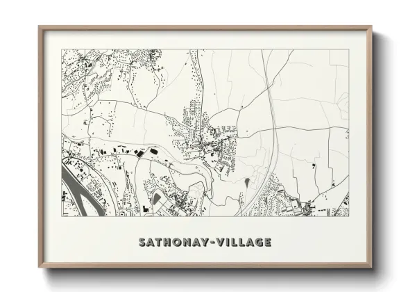 Une affiche de carte sur Sathonay-Village