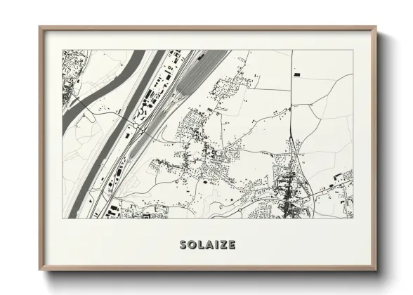 Une affiche de carte sur Solaize