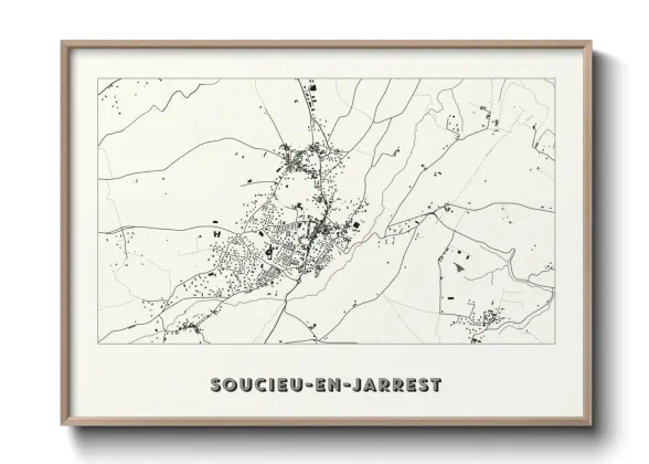 Une affiche de carte sur Soucieu-en-Jarrest