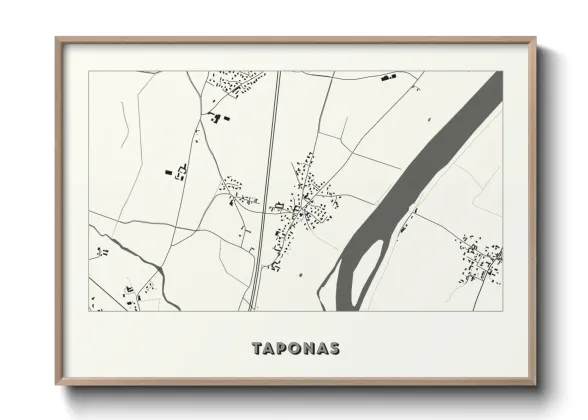 Une affiche de carte sur Taponas