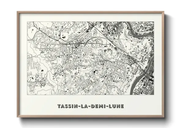 Une affiche de carte sur Tassin-la-Demi-Lune