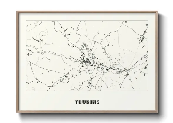 Une affiche de carte sur Thurins
