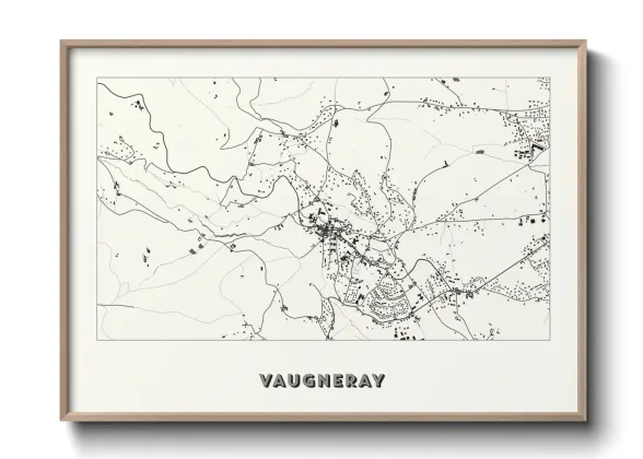 Une affiche de carte sur Vaugneray