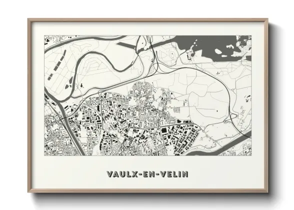 Une affiche de carte sur Vaulx-en-Velin