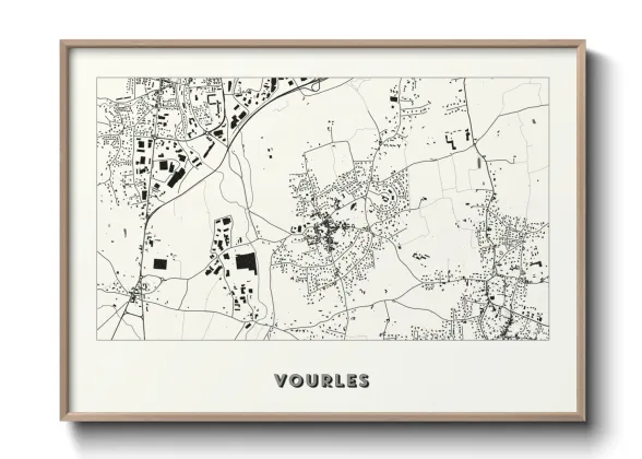 Une affiche de carte sur Vourles