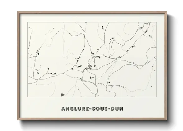 Une affiche de carte sur Anglure-sous-Dun