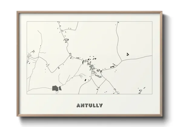 Une affiche de carte sur Antully