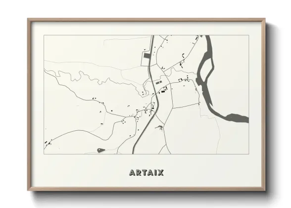 Une affiche de carte sur Artaix
