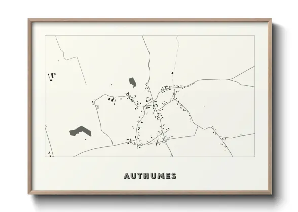 Une affiche de carte sur Authumes