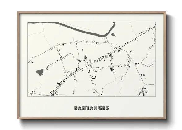 Une affiche de carte sur Bantanges
