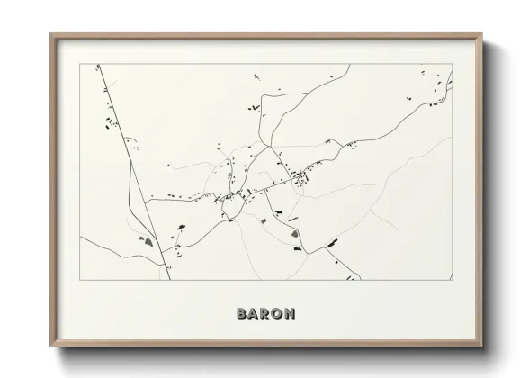 Une affiche de carte sur Baron