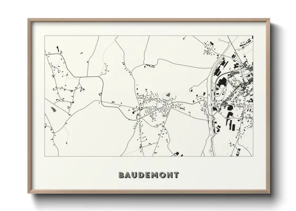 Une affiche de carte sur Baudemont