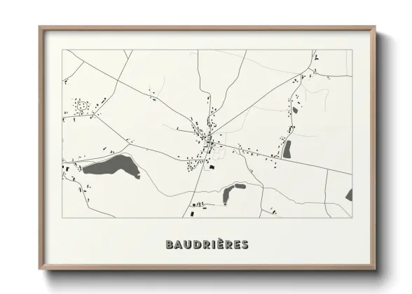 Une affiche de carte sur Baudrières