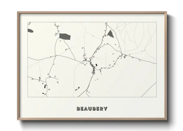 Une affiche de carte sur Beaubery