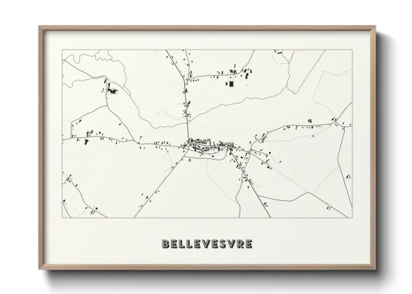 Une affiche de carte sur Bellevesvre