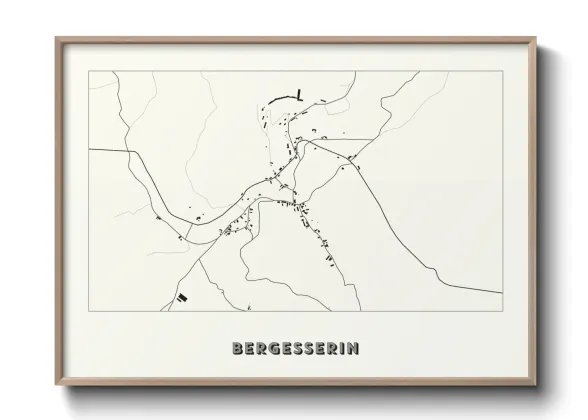 Une affiche de carte sur Bergesserin