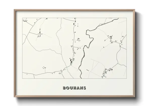 Une affiche de carte sur Bouhans