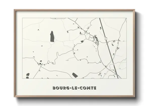 Une affiche de carte sur Bourg-le-Comte