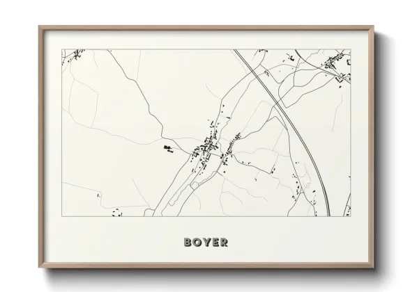 Une affiche de carte sur Boyer