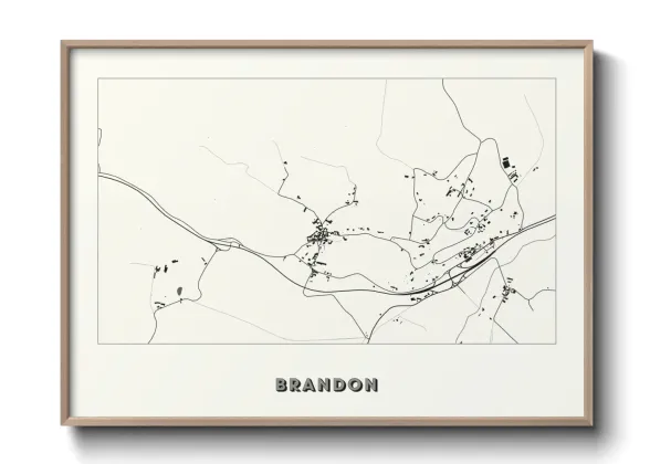 Une affiche de carte sur Brandon