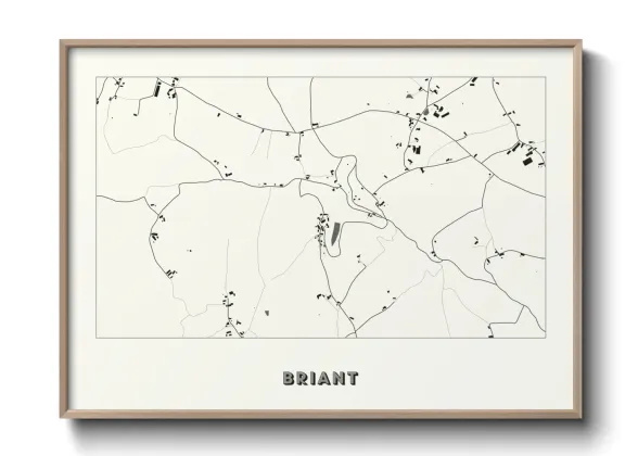 Une affiche de carte sur Briant