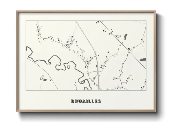 Une affiche de carte sur Bruailles