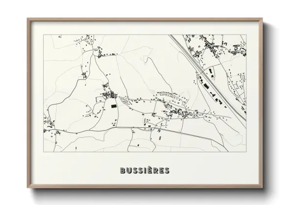 Une affiche de carte sur Bussières