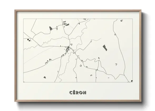 Une affiche de carte sur Céron