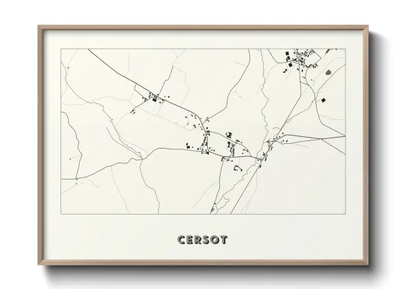 Une affiche de carte sur Cersot
