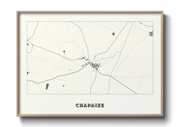 Une affiche de carte sur Chapaize