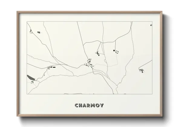 Une affiche de carte sur Charmoy