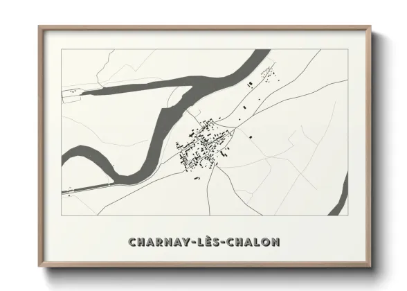 Une affiche de carte sur Charnay-lès-Chalon