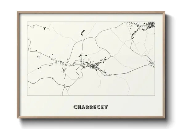Une affiche de carte sur Charrecey