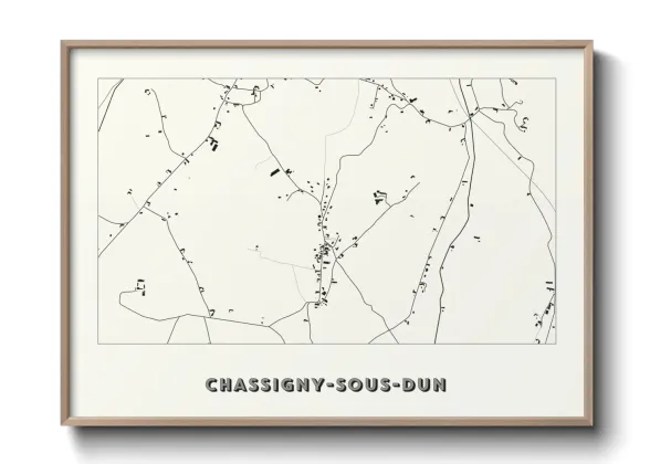 Une affiche de carte sur Chassigny-sous-Dun