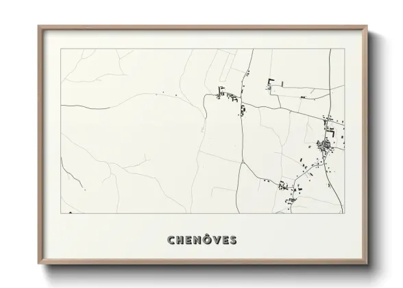 Une affiche de carte sur Chenôves