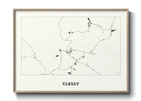 Une affiche de carte sur Clessy