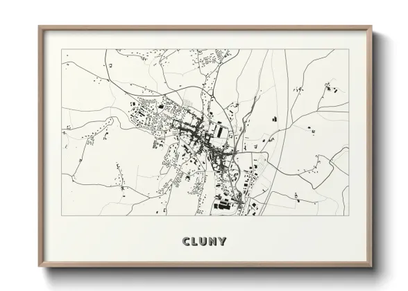 Une affiche de carte sur Cluny