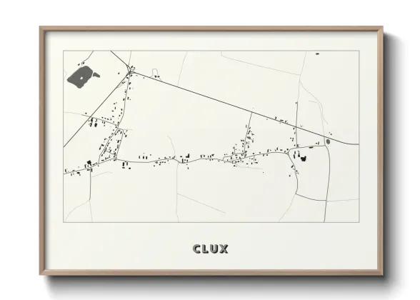 Une affiche de carte sur Clux