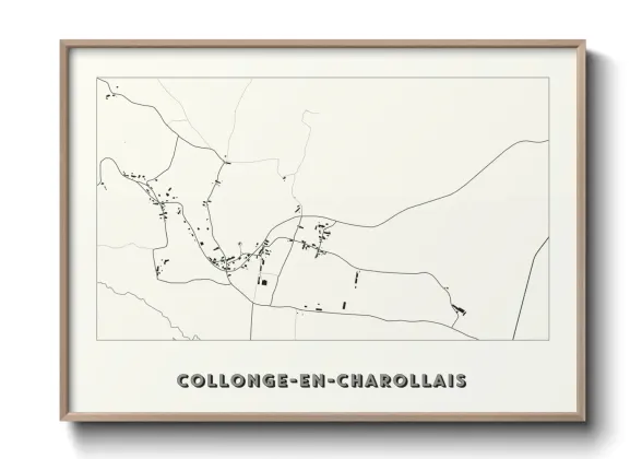 Une affiche de carte sur Collonge-en-Charollais