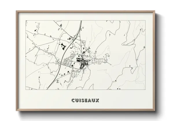 Une affiche de carte sur Cuiseaux