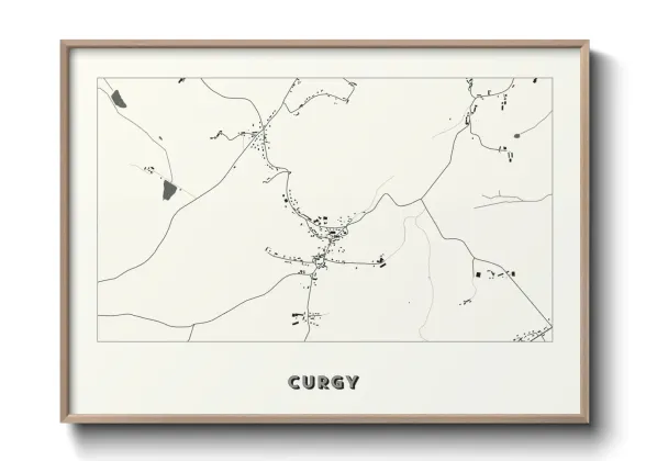 Une affiche de carte sur Curgy