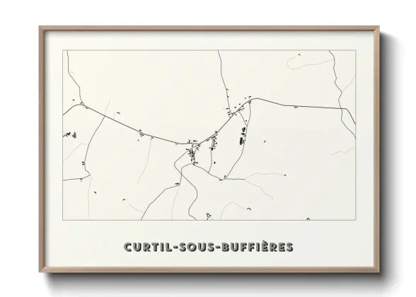 Une affiche de carte sur Curtil-sous-Buffières
