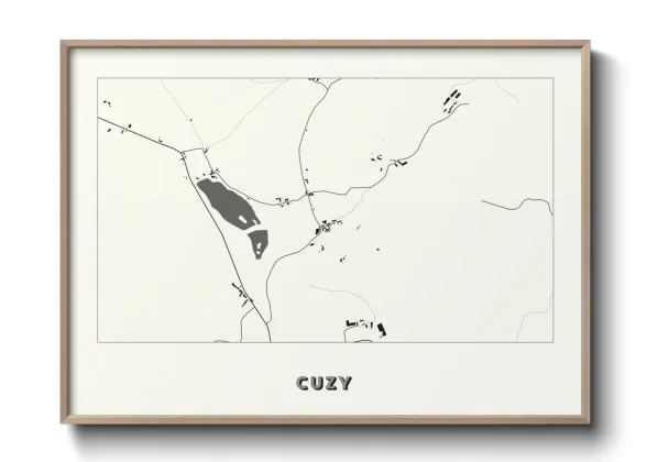 Une affiche de carte sur Cuzy