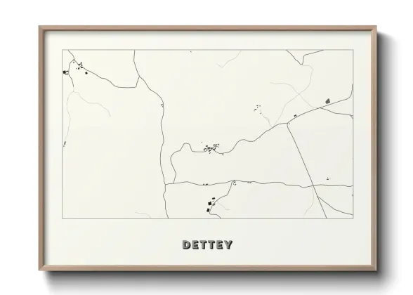 Une affiche de carte sur Dettey