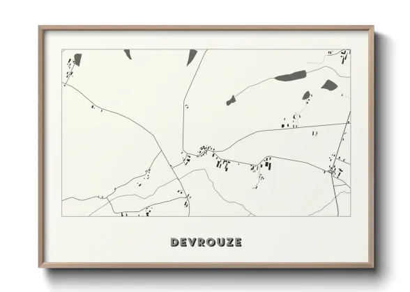 Une affiche de carte sur Devrouze