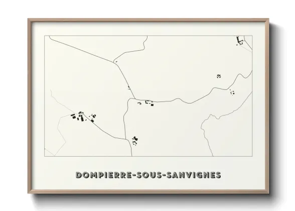 Une affiche de carte sur Dompierre-sous-Sanvignes