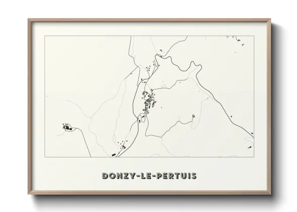 Une affiche de carte sur Donzy-le-Pertuis